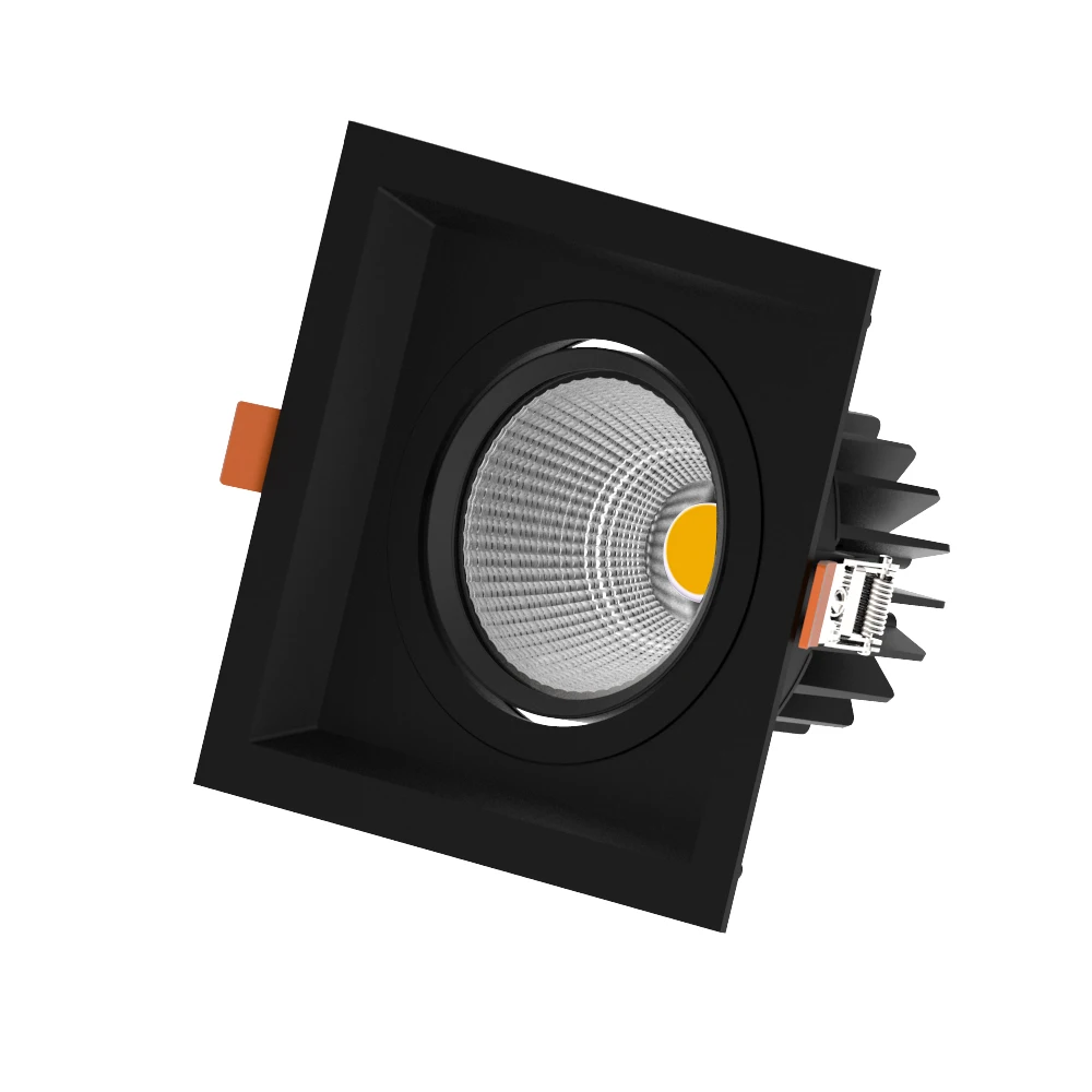 Single Double Triple Heads 7W 10W 12W 15W 18W 20W 25W Recessed Ceiling Grill Lamp Square COB Spot Light