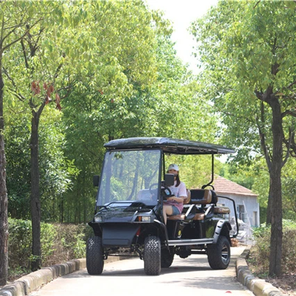 Легкое Вождение 4 + 2 сиденья с крышей электрическая тележка для гольфа туристический автомобиль