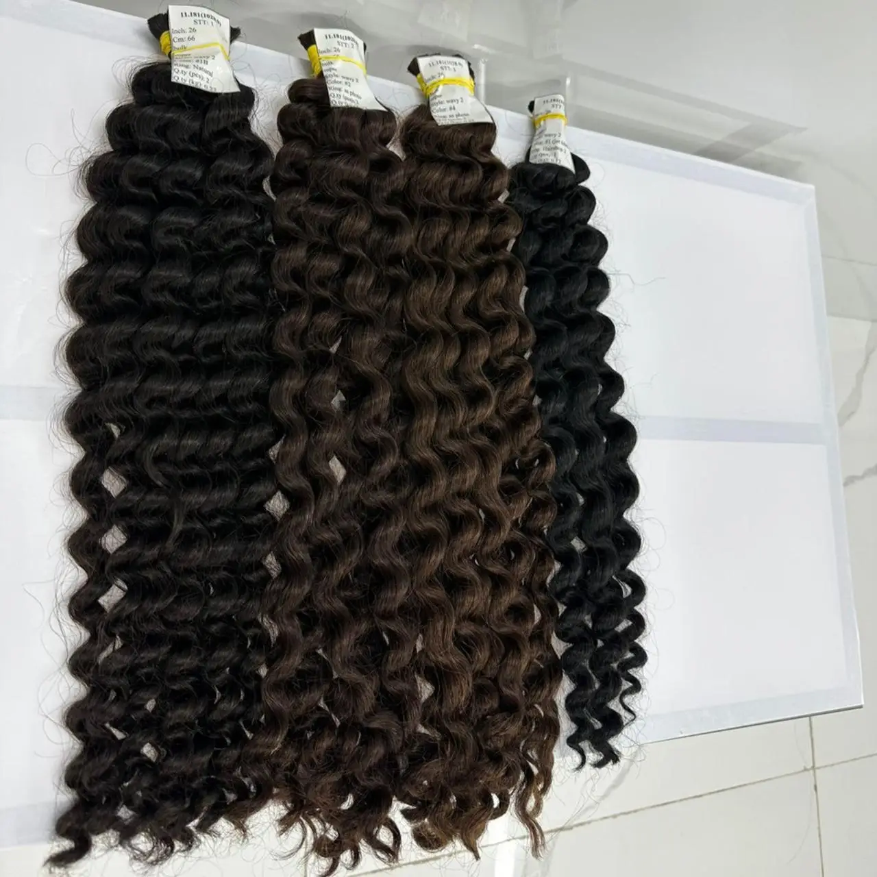 wavy - dark color - slavic 100% virgin hair bulk cuticle agligned hai