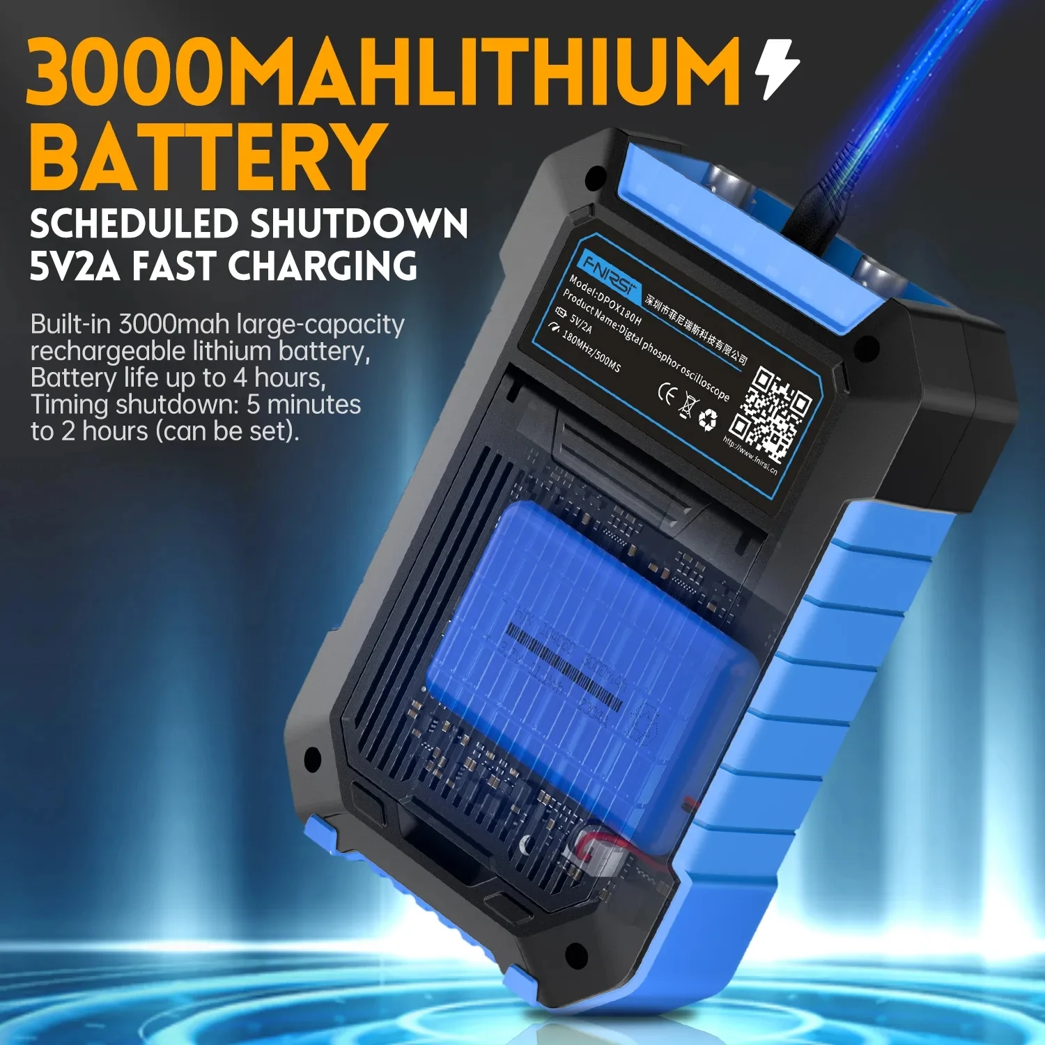 FNIRSI DPOX180H 180MHz 3DB 2in1 Dual Channel 20Mhz Signal Generator ZOOM XY FFT Oscilloscope