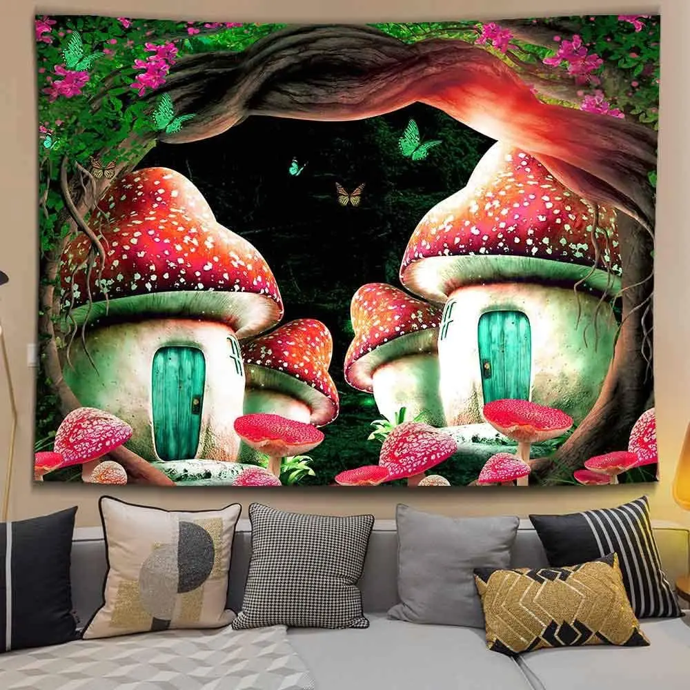 2022 New Design High Quality Tapestry Posters Blacklight UV Reactive Tapestry