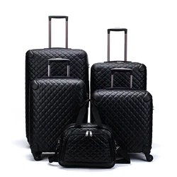 PU PP traveling suitcase travel luggage trolley bags sets with TSA lock