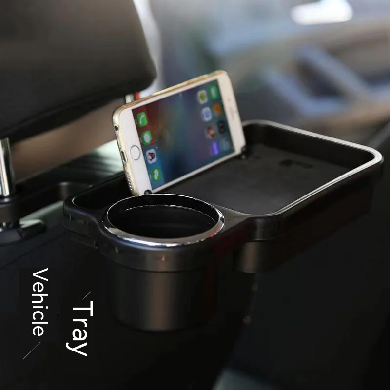Headrest Cup Holder Car Back Seat Organizer to Keep Kids Entertained Cup Holder Tray for Car Holds Drinks, Food & Phones/Tablet