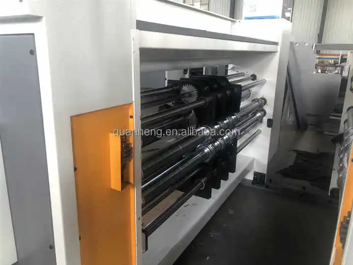 QH PACK corrugated  cardboard mini size flexo 2 colors printing slotter machine  / flexo printer slotter machine