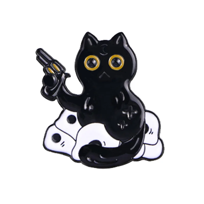 Cool Design Halloween Cat Popular Custom Soft Enamel Metal Crafts Lapel Pins