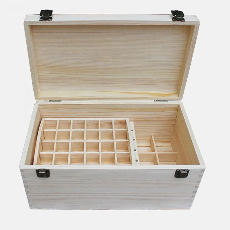 Custom Storage Carved Wooden Essential Multi-tray Jewelry Wooden Storage Box