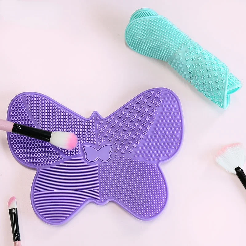 Creative silica gel scrubbing flap suction cup mat beauty cosmetic hairbrush cleaning