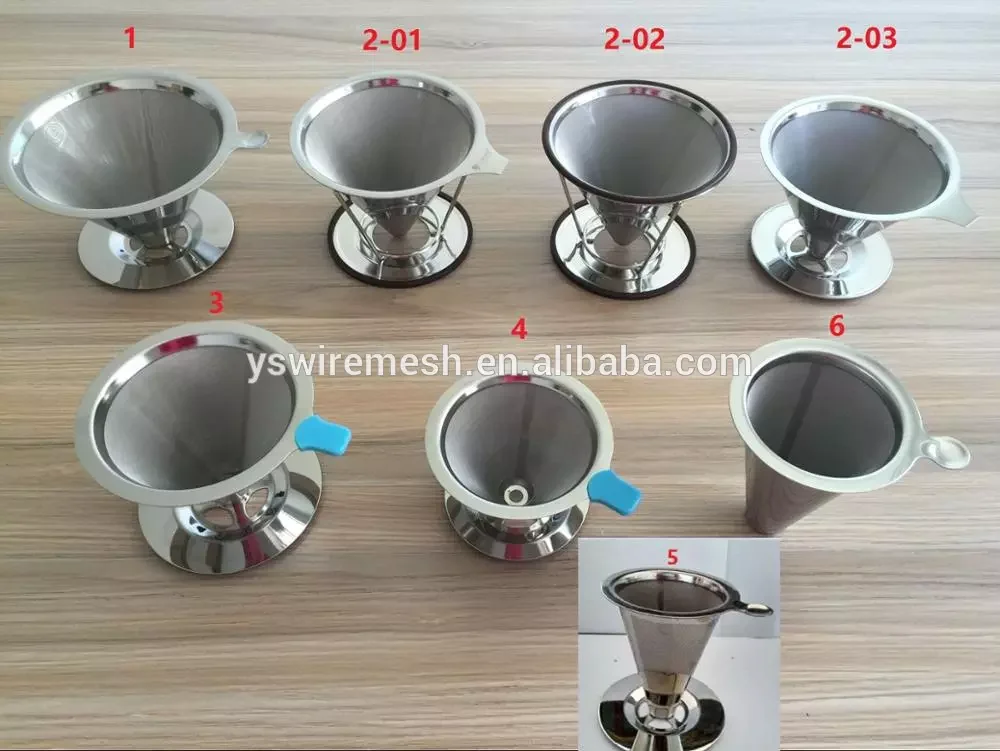 High Quality Stainless Steel Coffee Filter for Homemade Pour Over Cone Drip
