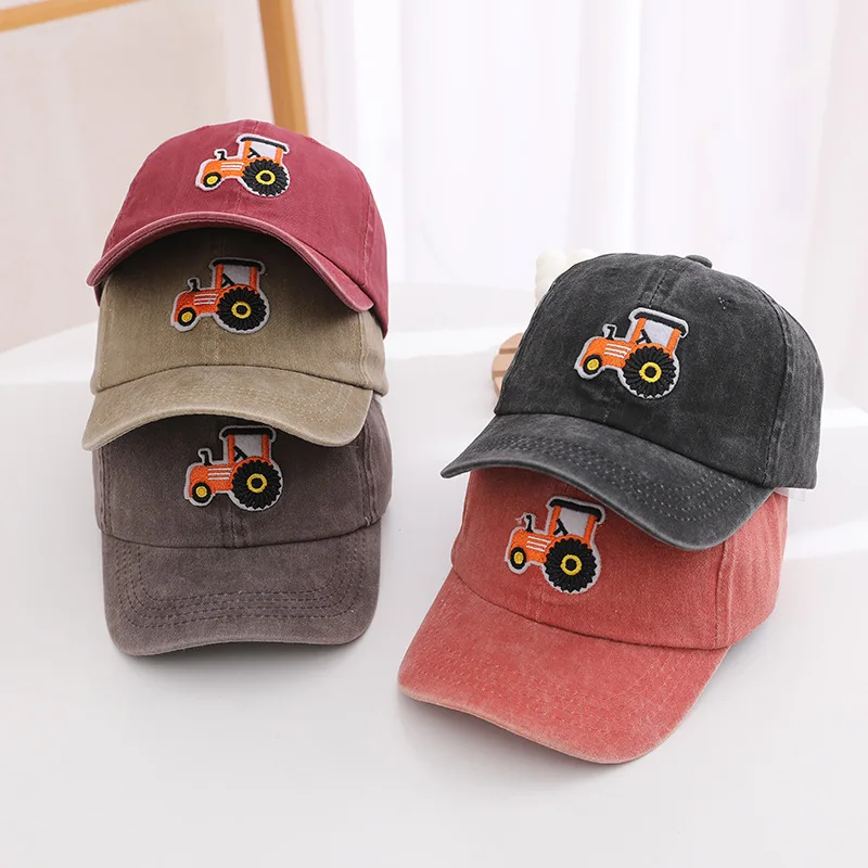 2024 Custom Soft Baseball Cap100 % Cotton Coating Washing  Caps Customizable 3d Embroidery Car kids Baseball Cap Custom Hat