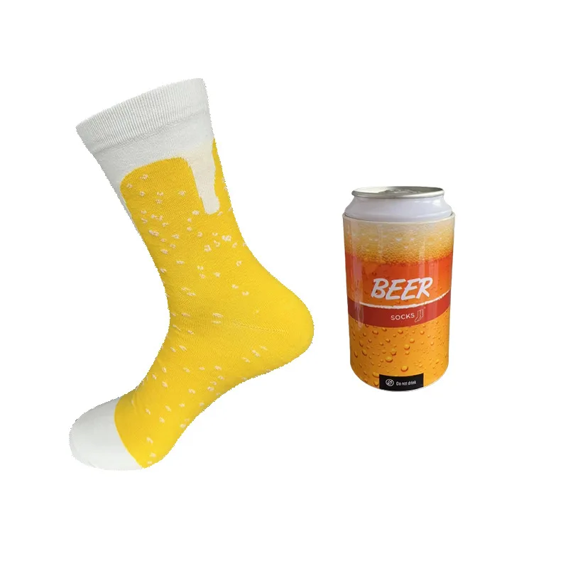 Wholesale design funny novelty cmax men women funny beer can socks