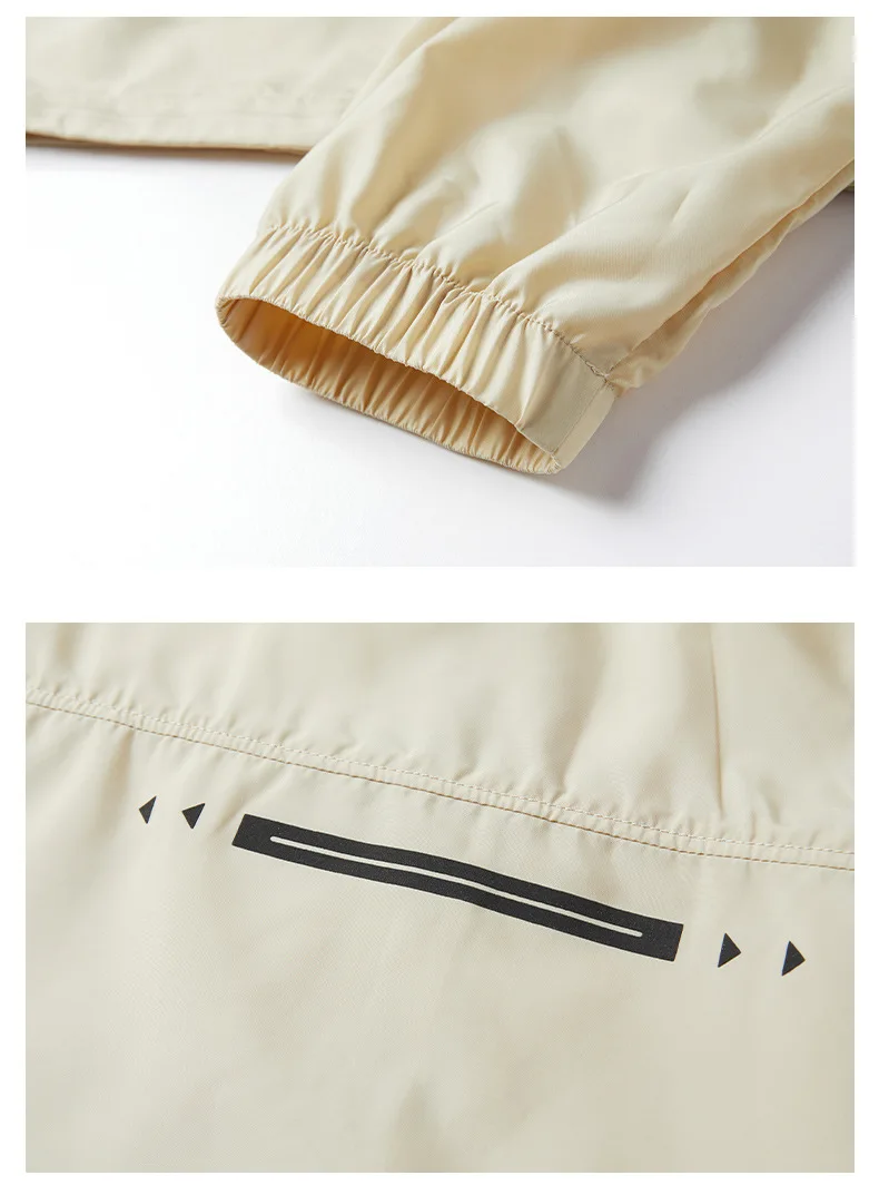 Custom Logo Long Sleeve Men Windbreaker Jackets Zipper Up Windproof Polyester Sport Jackets Unisex