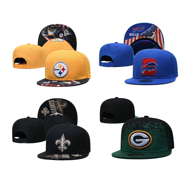 In stock High quality 3D embroidery caps American football snapback hats for 32 teams