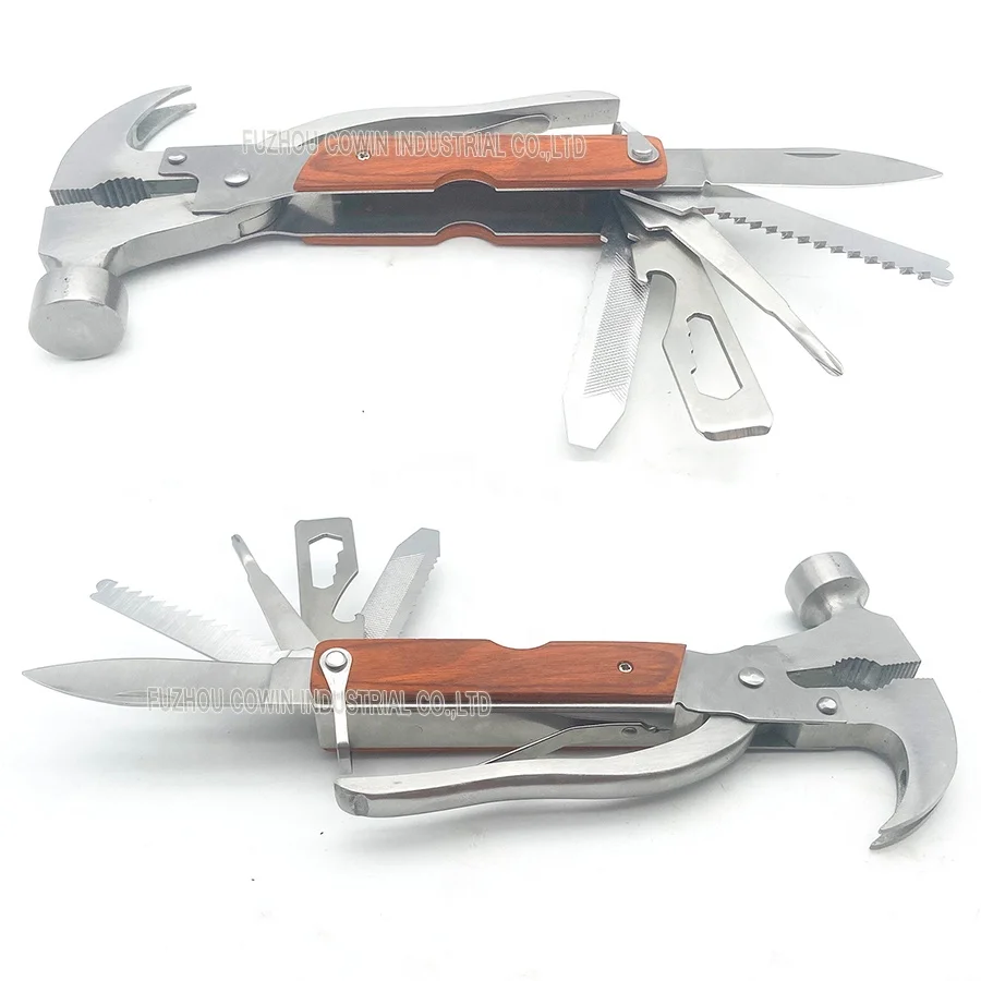 13 in 1 multitools outdoor camping survival multifunctional claw hammer with multitools