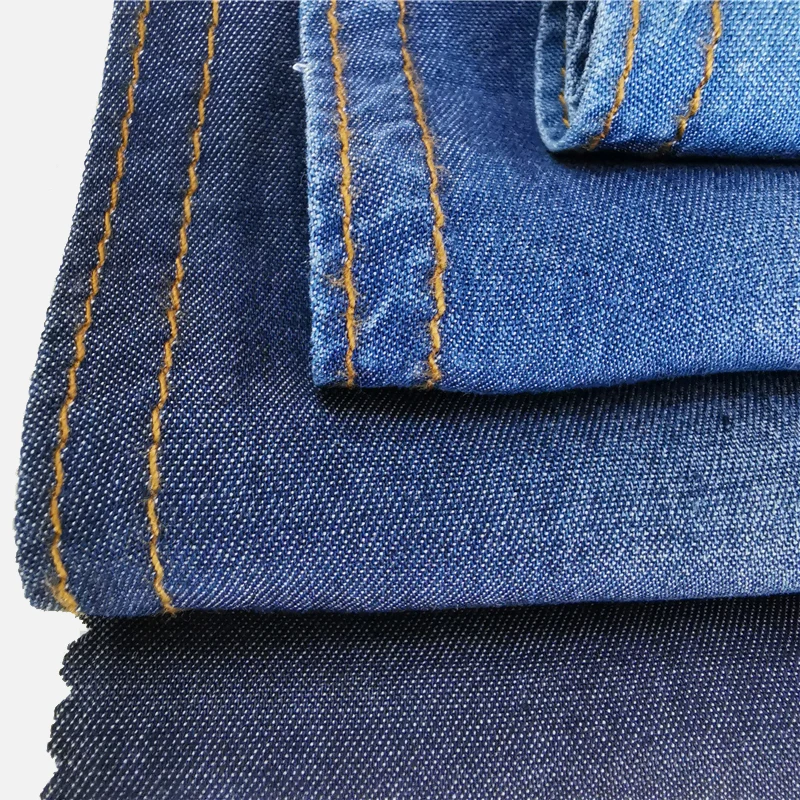 
Factory price wholesale 100% tencel Lyocell 4.5oz 2/1 twill tencel thin denim fabric for jeans for dress on sale 