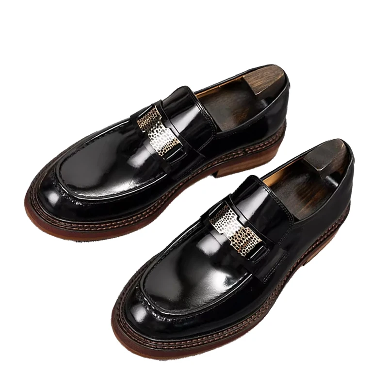 Factory Supply In Ready Stock Pure Genuine Leather Oxford Height Increase Business Office Men Leather Dress Shoes