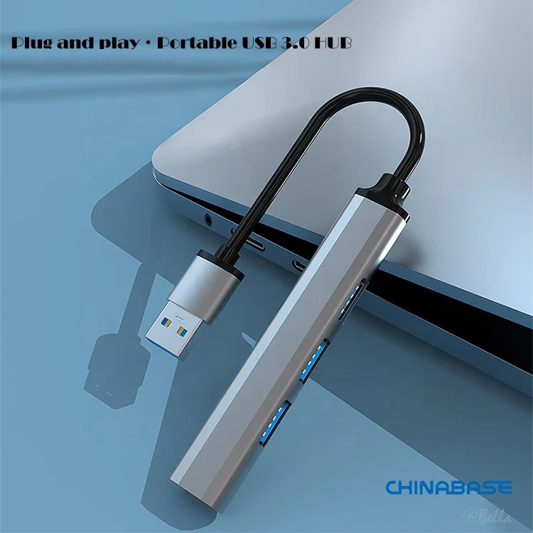 USB Splitter for Laptop Multiport USB A to 4 USB 3.0 Hub Expander Fast Data Transfer Compatible with Windows PC Mac Printer