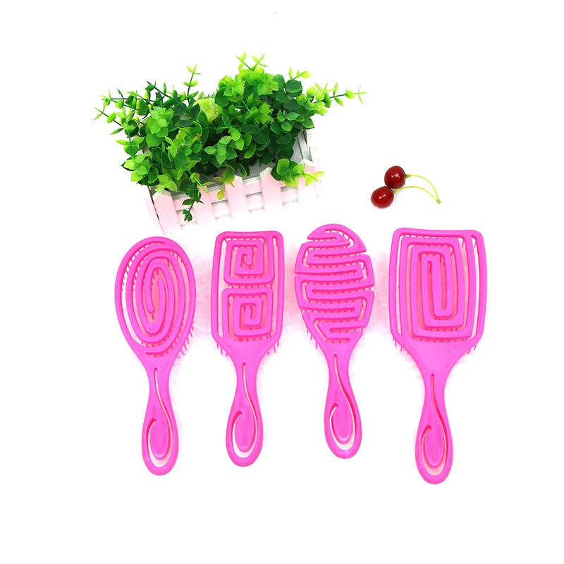 
professional plastic tangle detangling hairbrush hair comb brush wholesale 
