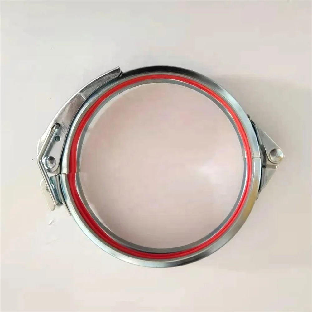 High quality flange pipe ducting clamp with lock for dust system D80-D600 MM