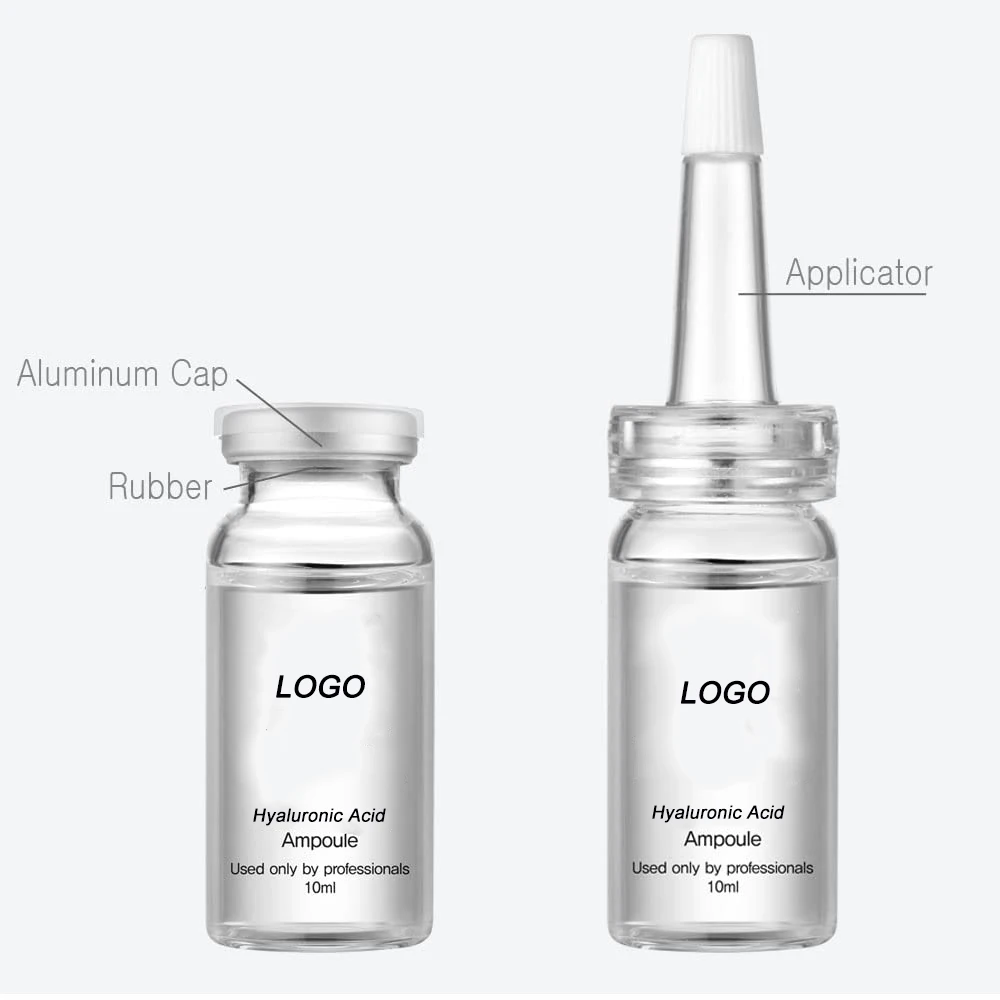 Own brand hyaluronic acid ampoule facial serum, moisturizing and anti-aging without side effects face skin care products