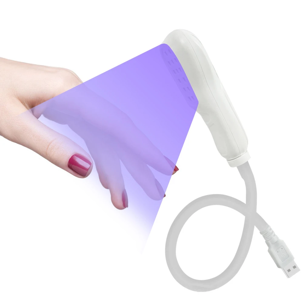 Wholesale salon nail dryer lamp professional mini USB Uv nail lamp with portable goose neck for nail polish gel