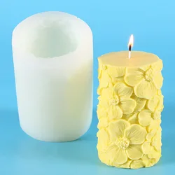 50-2687 Cylindrical Aromatherapy Candle Silicone Mold  3d silicon molds for candle jar  molds for candle making
