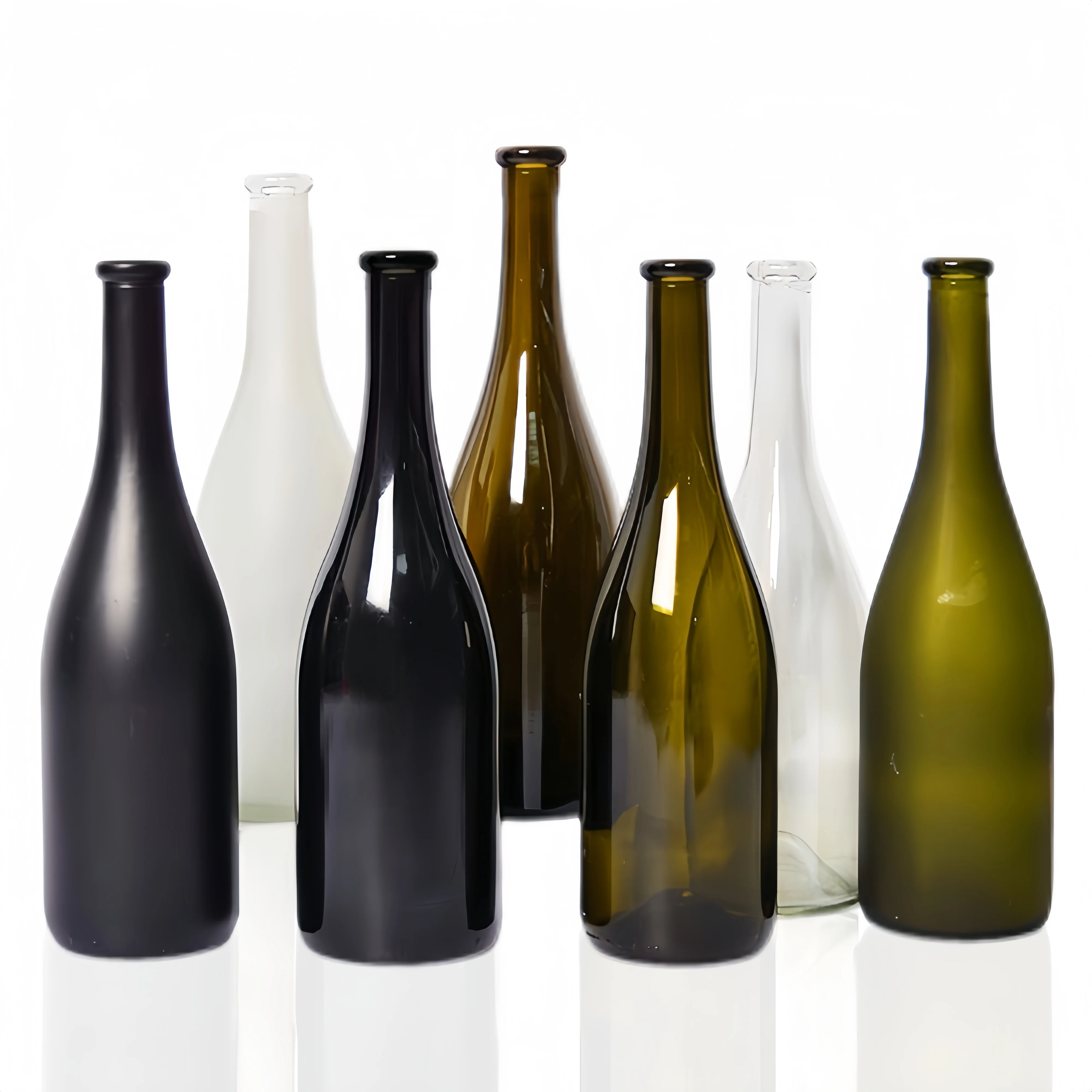 Wholesale 500ml 750ml red wine bottle dark green empty luxury manufacturers champagne burgundy empty wine glass bottles.