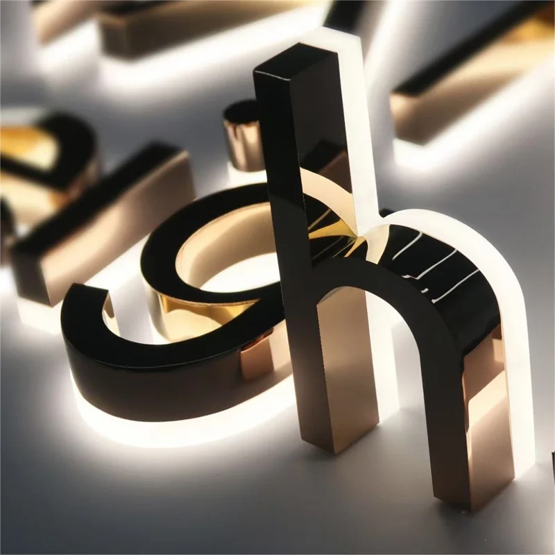 3D Acrylic Led Backlight Logo Signs Store Sign for Business Outdoor Light Sign Logo