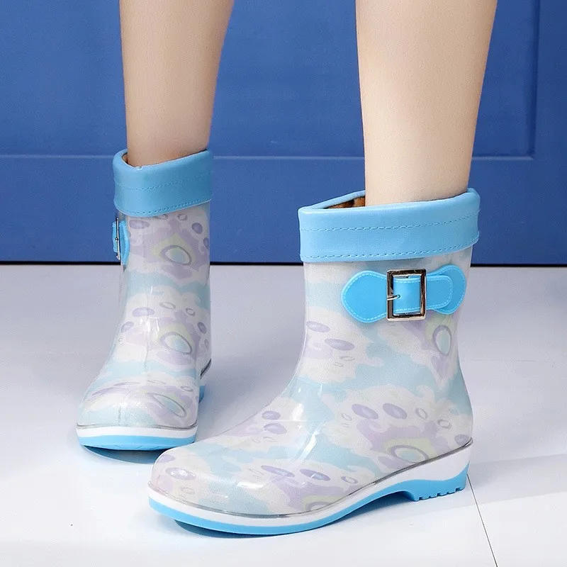 New arrivals rubber waterproof wading shoes PVC wading anti slip rain boots for women