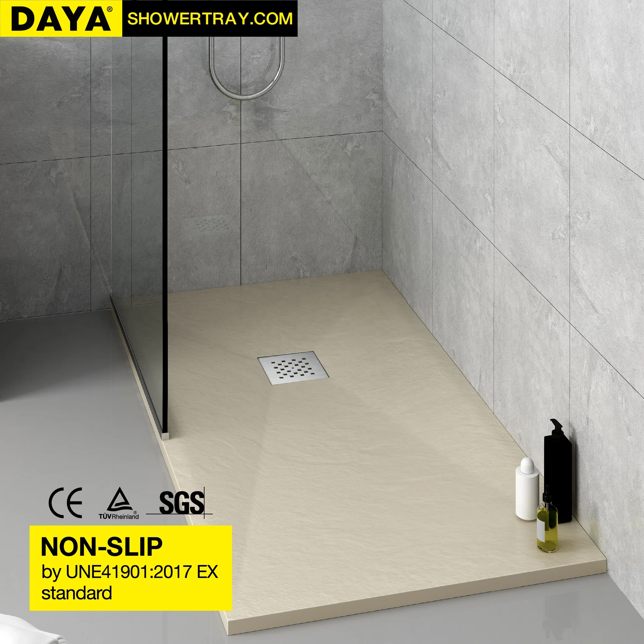  panel resin stone shower tray showering room floor white
