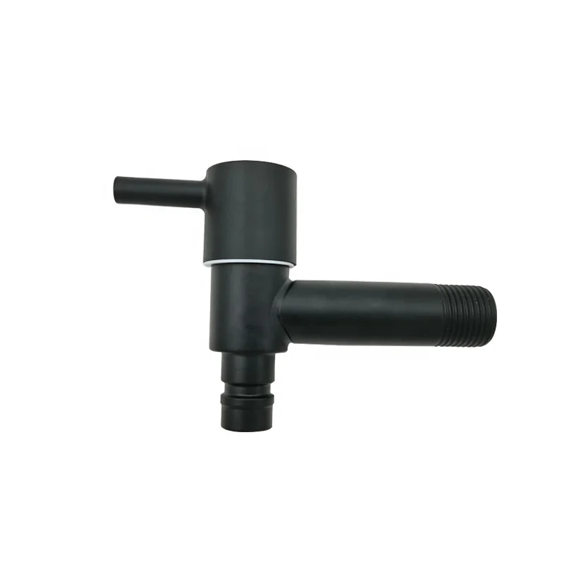 
stainless steel T design long neck hose bibcock black color water tap 