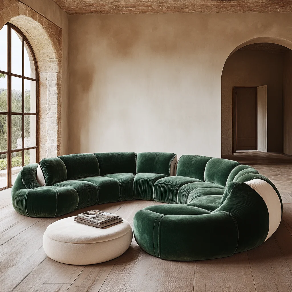 Hot Selling Luxury Couch Contemporary Sofa Set Furniture Modern Living Room Curved Sofa Set