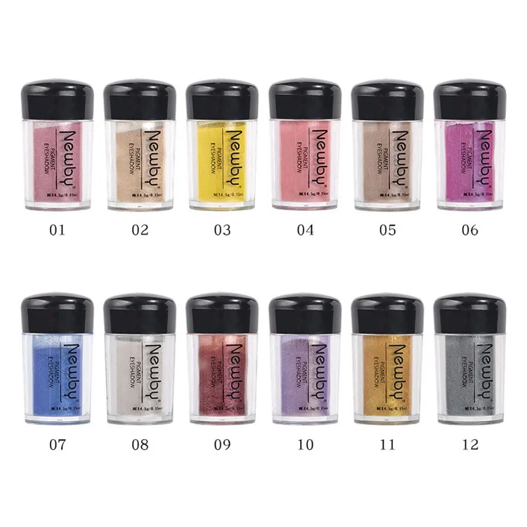 12 colors makeup loose pigment powder eyeshadow set waterproof metallic glitter eyeshadow powder loose pigment single eyeshadow