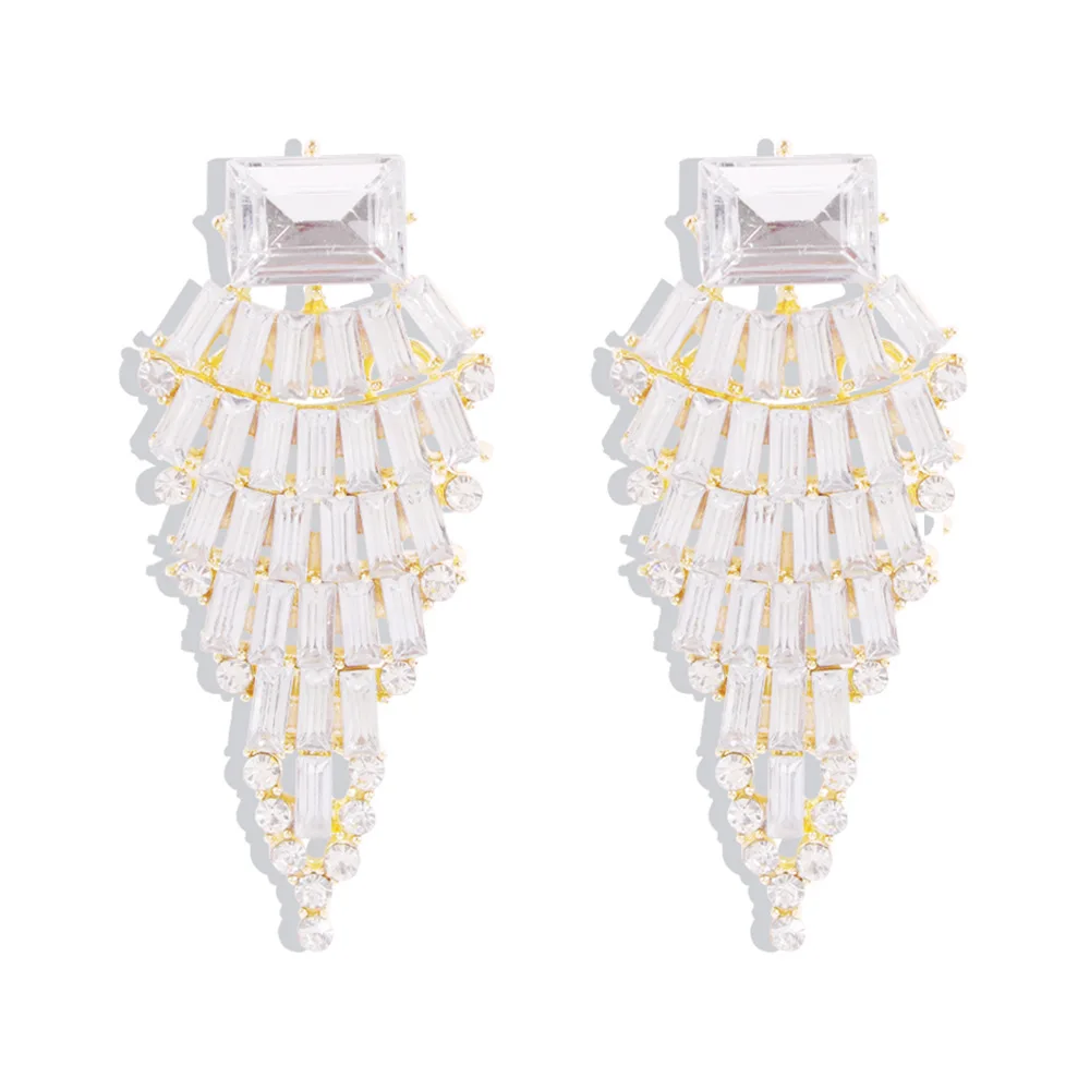 2021 European and american new long earrings hot fashion trendy drop shaped creative earring jewelry