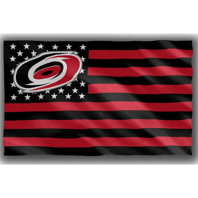 NHL Teams China Factories Wholesale 3X5ft Double Sided Printed Flag Outdoor Tampa Carolina Hurricanes Flag With 2 Grommets