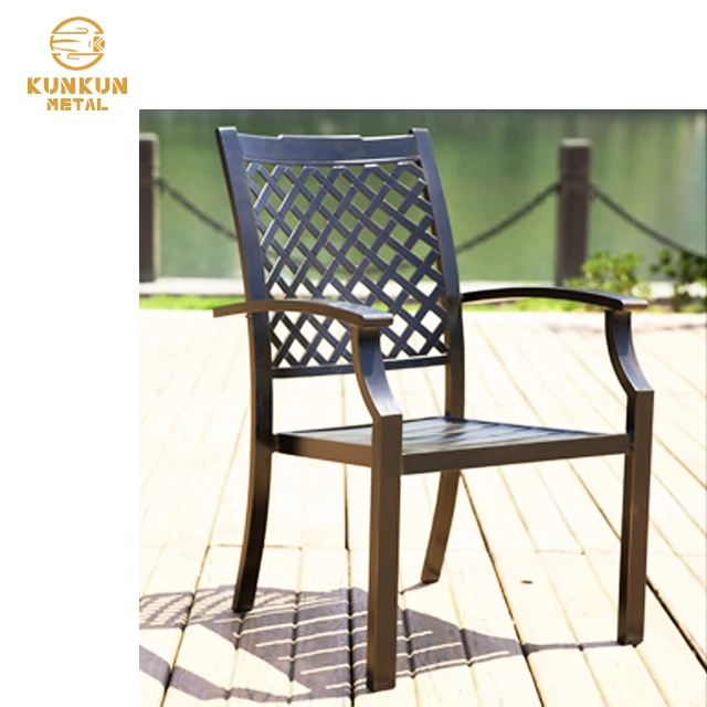 Europe and America Popular patio cast aluminum chairs dining sets outdoor dining set with table and chair for garden