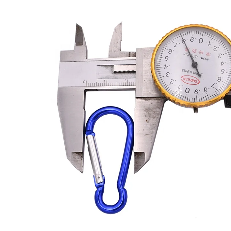 Factory wholesale metal clip bag parts outer door sports water bottle hook 5 cm gourd shape aluminum cheap carabiner keychain