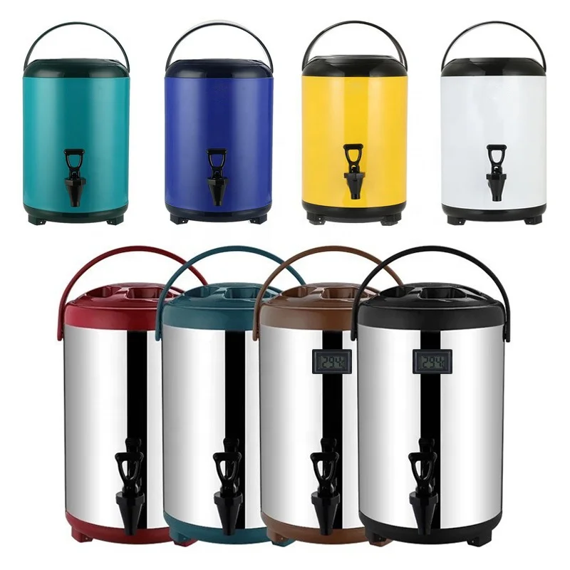 tableware keep juice drink hot cold bucket double wall metal milk tea bucket stainless steel insulation milk tea barrel