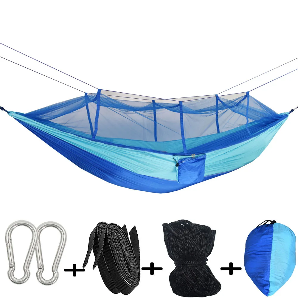 Ultra lightweight foldable parachute  gardening nylon camping hammock  tent with mosquito net  hiking trip
