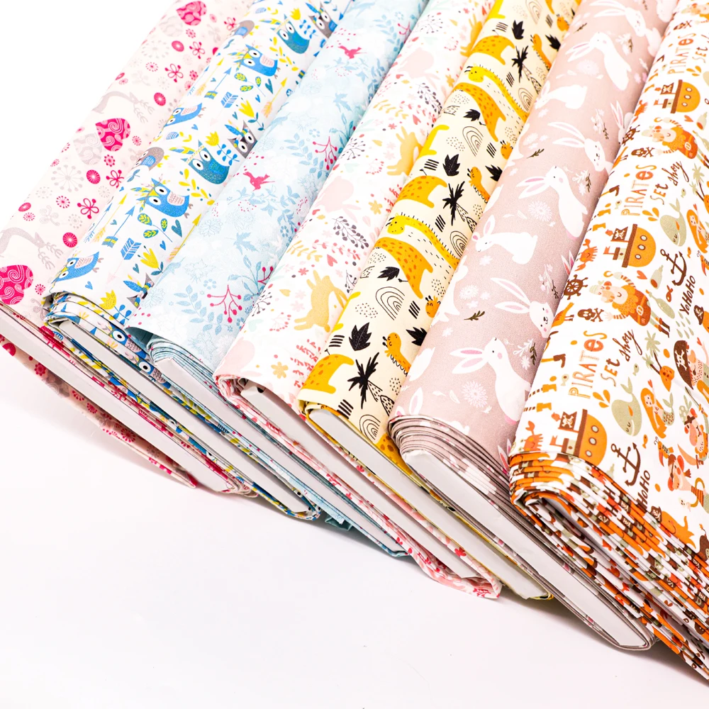 Wholesale Digital Printed Soft Baby 100% Cotton Fabric For Kids Clothing Sewing Quilting fabric