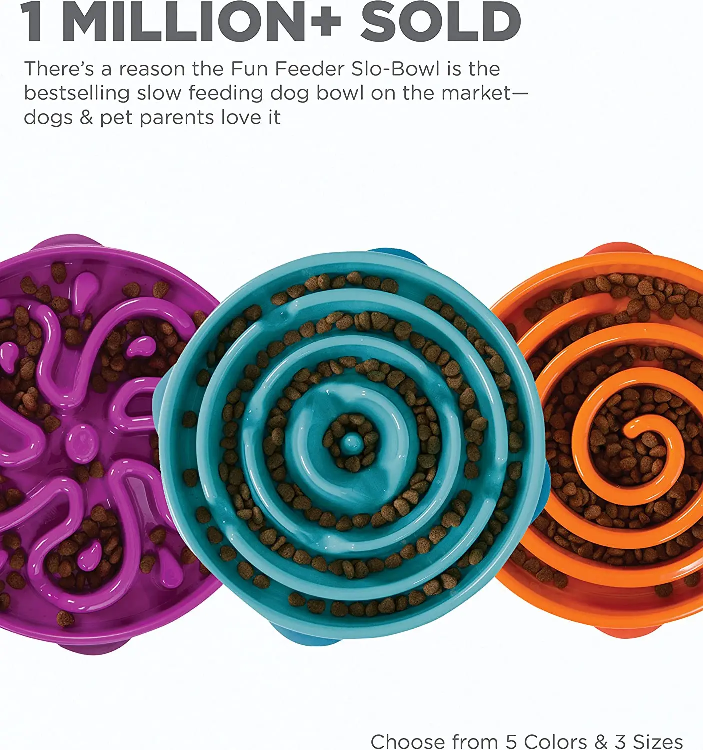 Dog Feeder Slow Eating Pet Bowl Eco-Friendly Durable Non-Toxic Preventing Choking Healthy Design Bowl for Dog Pet Stop Bloat Bow