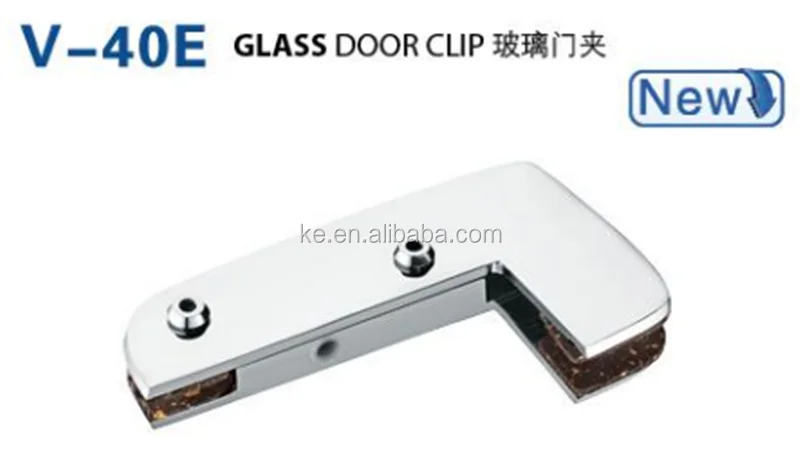 China manufacturer 90 Degree Glass Clips For Shower Room Stainless Steel  glass swing door  bottom and top patch fitting clamp