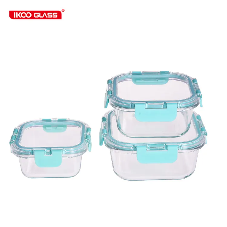 Заводская цена высокая боросиликатная еда prep стекло контейнер набор