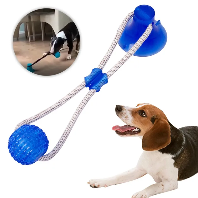 
Pet Molar Bite Dog Toys Rubber Chew Ball Cleaning Teeth Safe Elasticity Soft Puppy Suction Cup Dog Biting Toy 