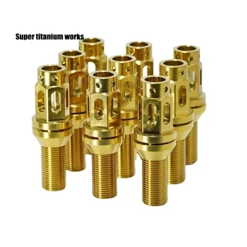 CNC Machining Custom conical seat  M14X1.25 /1.5Car Rim Bolts Titanium alloy Bolt auto modification