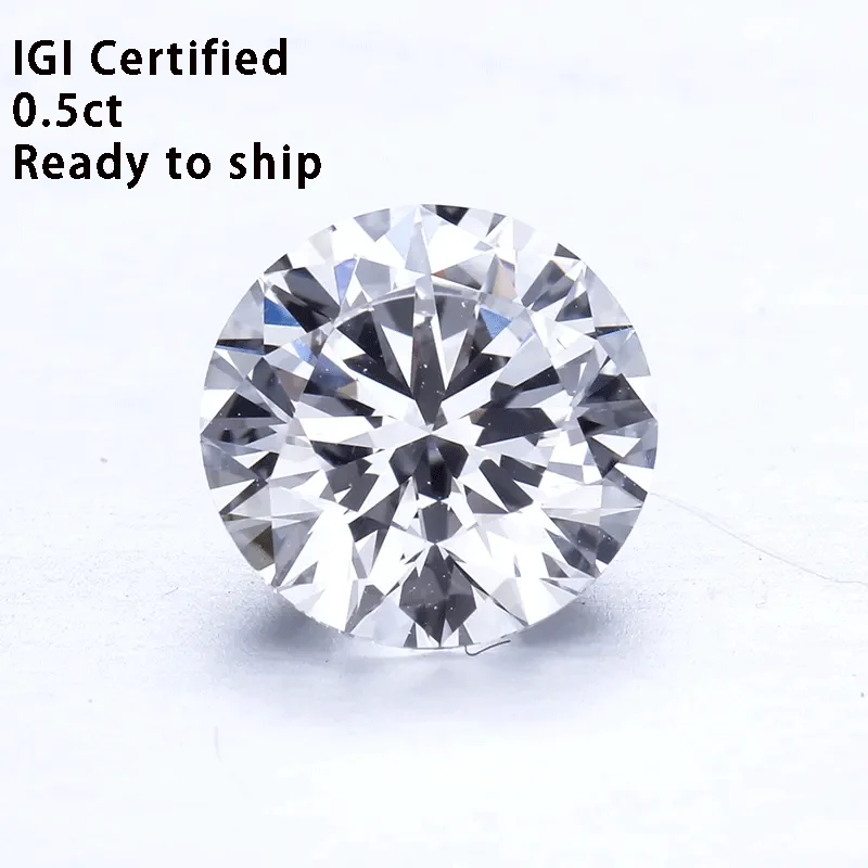 Starsgem pure white DEF VS 0.5ct excellent cut lab grown hpht diamonds
