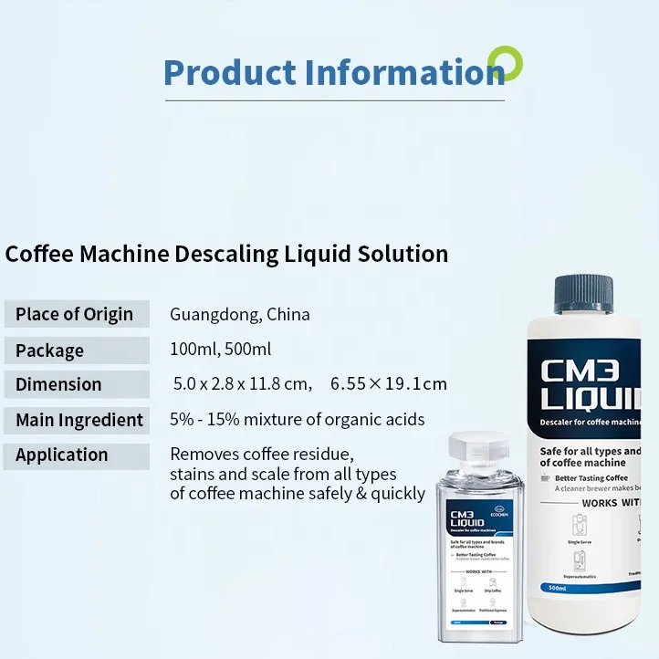 Descaler for coffee machines - liquid detergents suppliers- coffee machine descaler
