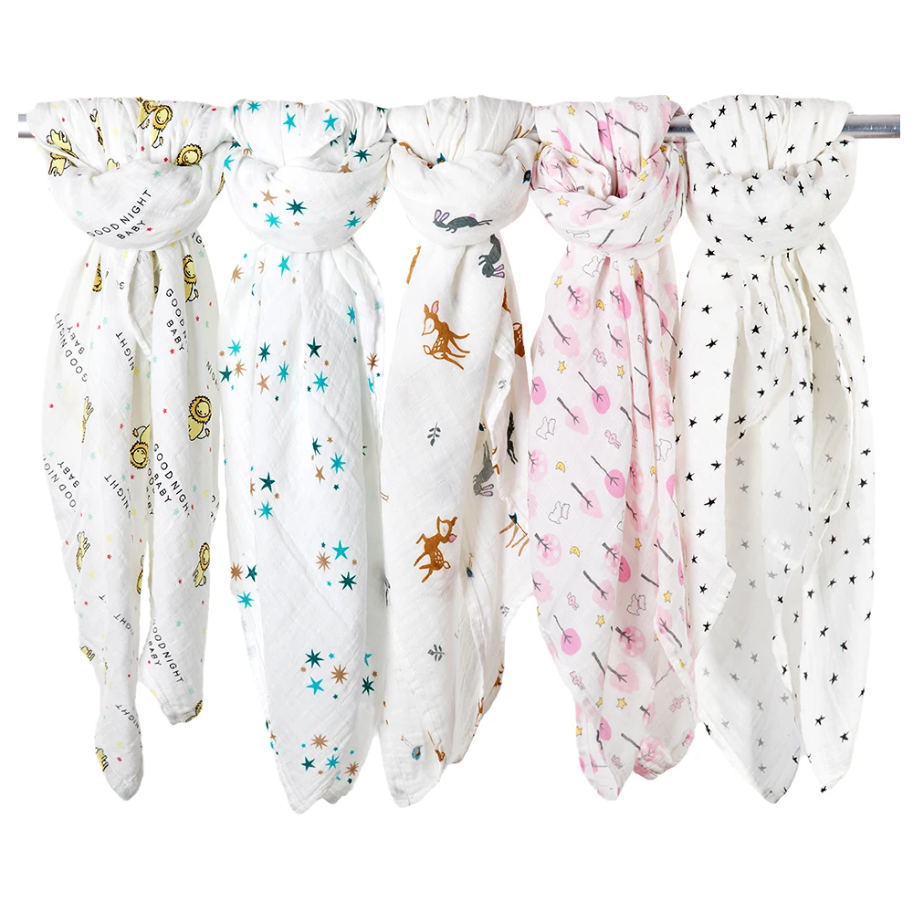 organic muslin baby blanket  swaddle wrap for baby