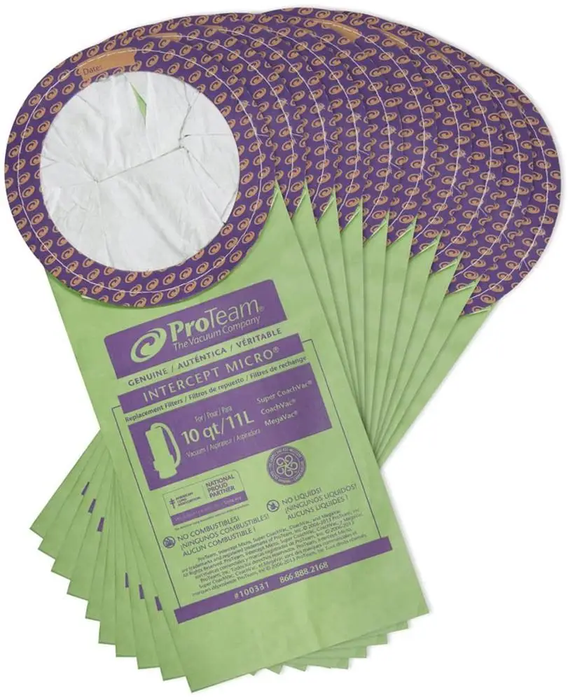 ProTeam Intercept  Micro Vacuum Cleaner Filter Bag,  Pro-team vacuum bags 10qt Vacuum cleaner part,vacuum dust bags 10-pack