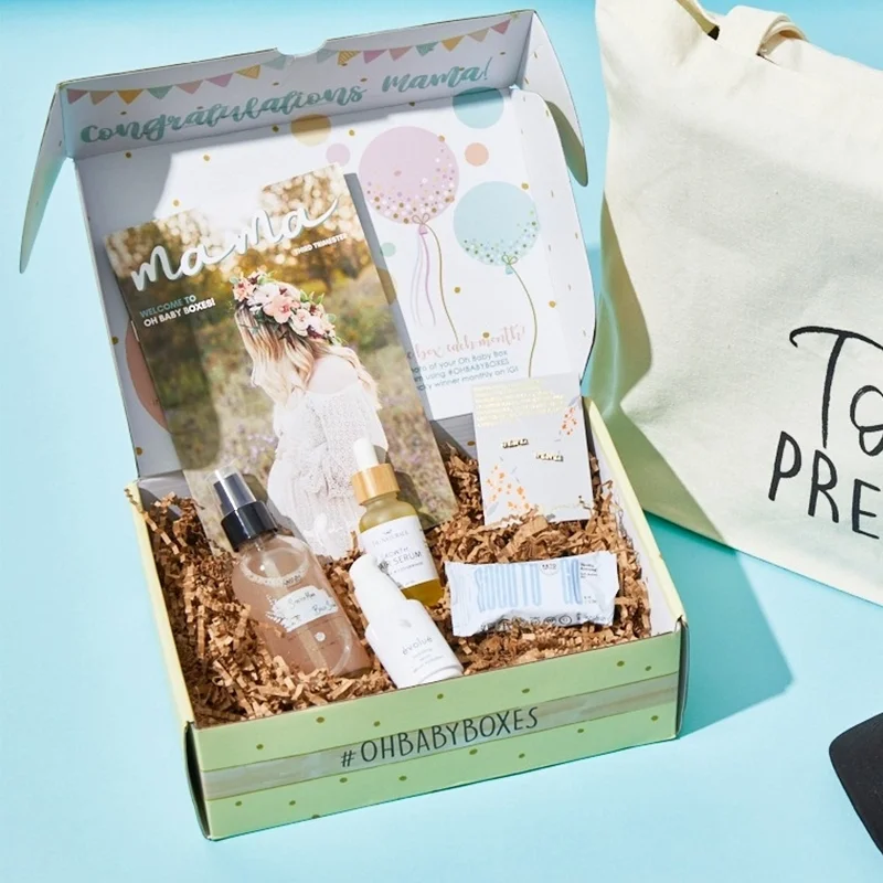 Full Color Printing Custom Empty Corrugated Mail Women Gift Set In Box Essential Oil Subscription Boxes