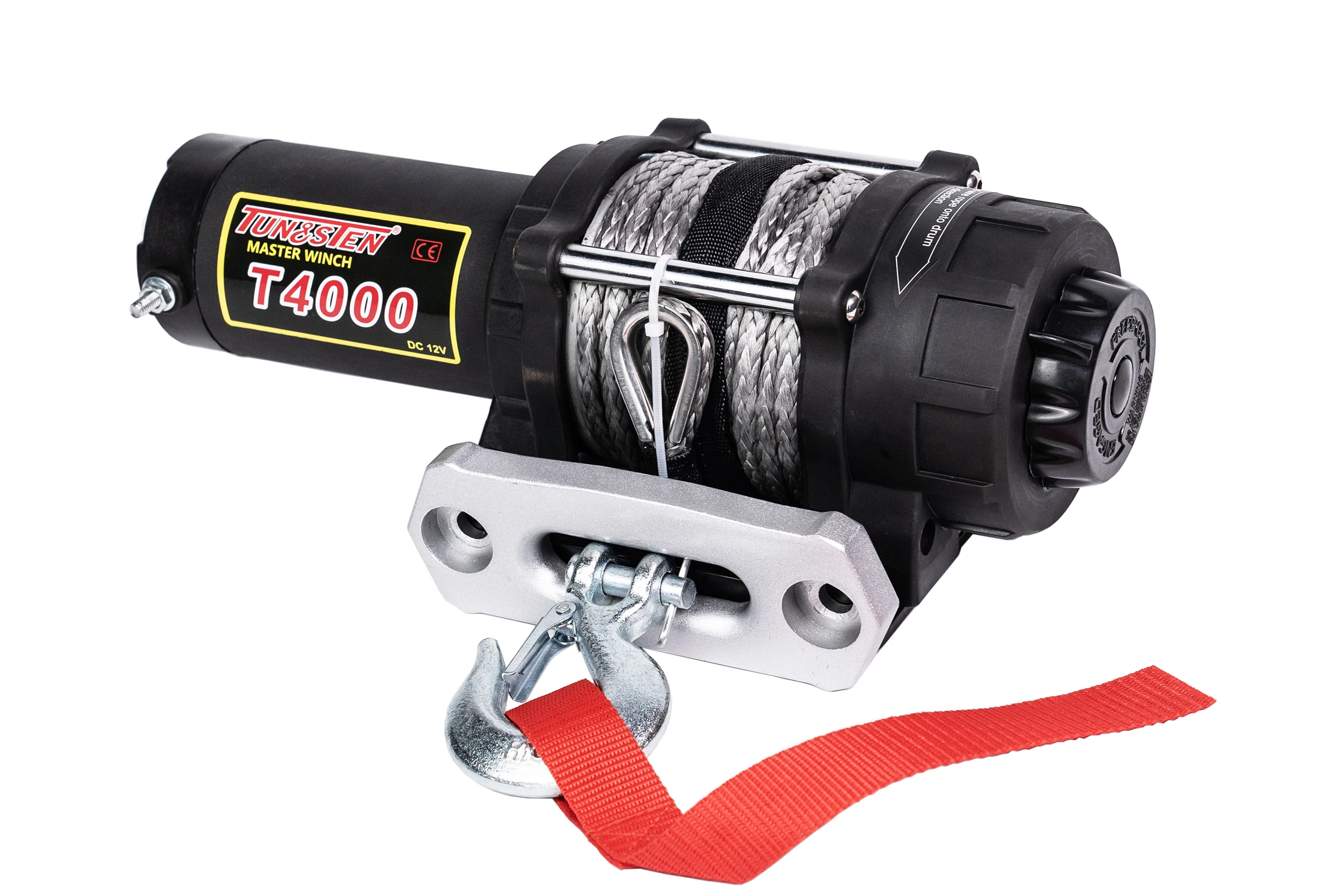 4000lbs  pulling 12v/24v mini electric winch with synthetic rope